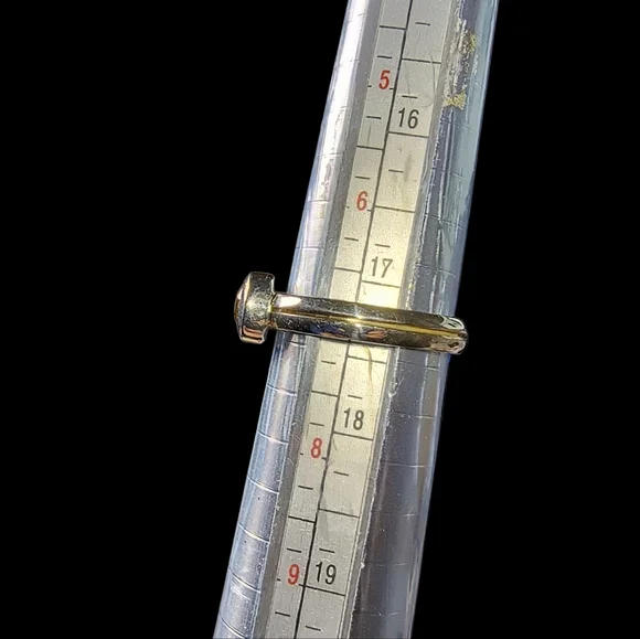 Yellow Topaz And Sterling Silver Artisan Minimalist Ring Brand New - Picture 7 of 11